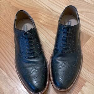Aston Grey Men’s Shoes 11.5 Genuine Leather Boyle Oxford Black Cap Toe GUC